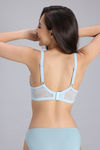 Zivame Padded Non Wired Medium Coverage Tshirt Bra - Light Blue — thumbnail 2